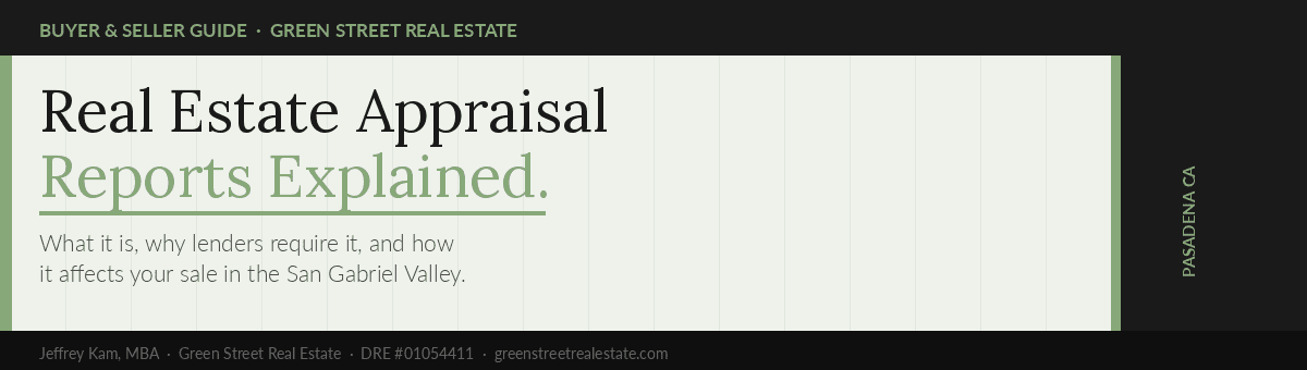 real estate appraisal report Pasadena San Gabriel Valley